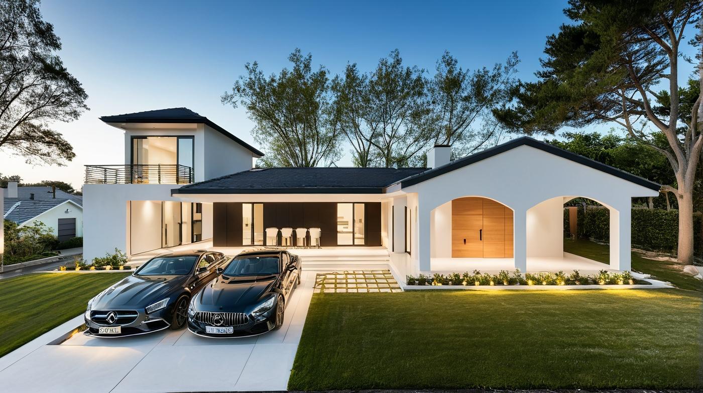 Contemporary interior design and 3D visualization example
